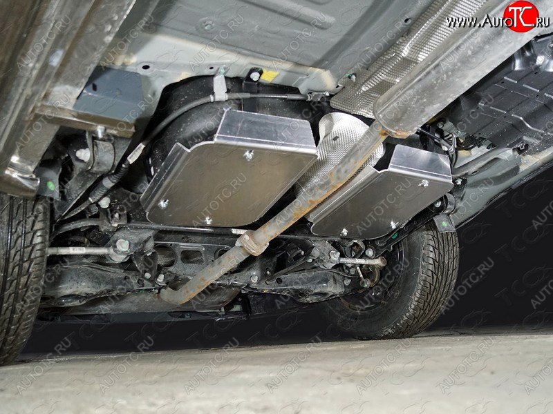 5 799 р. Защита бака (2 штуки, алюминий) TCC  Geely Emgrand X7 (2019-2021) 2-ой рестайлинг  с доставкой в г. Кемерово