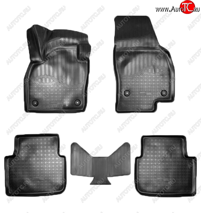 2 699 р. Коврики салонные Noplast (3D) Skoda Kamiq (2019-2025) (Черные)  с доставкой в г. Кемерово