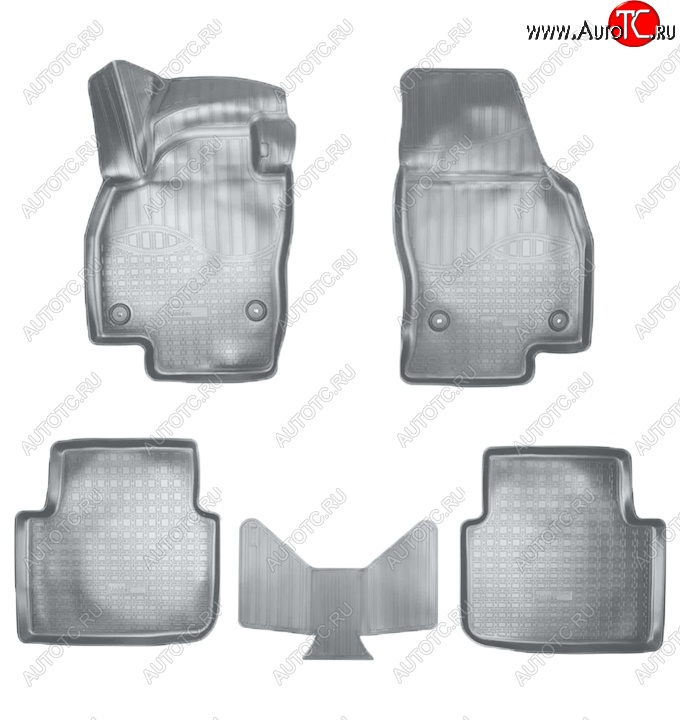 3 299 р. Коврики салонные Noplast (3D)  Skoda Scala (2019-2025) (Серые)  с доставкой в г. Кемерово