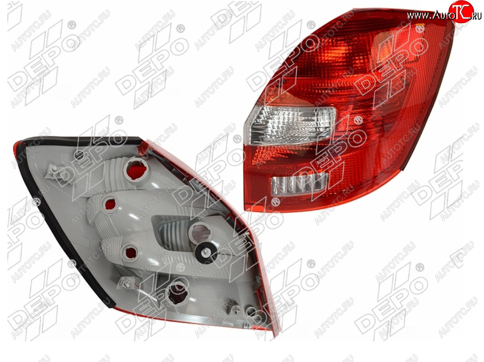 5 999 р. Правый фонарь задний DEPO Skoda Fabia Mk2 хэтчбэк дорестайлинг (2007-2010)  с доставкой в г. Кемерово