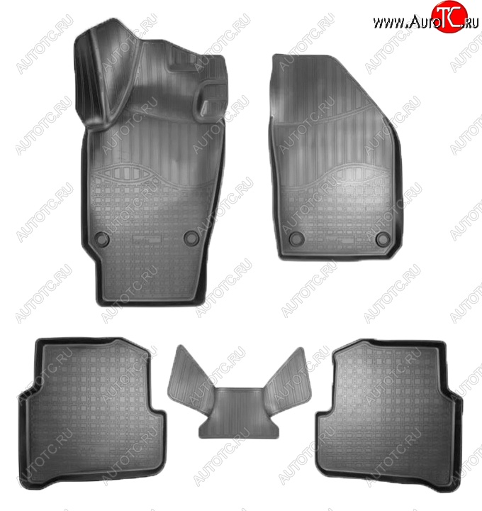 2 669 р. Коврики салонные Noplast (3D) Skoda Fabia Mk3 универсал дорестайлинг (2014-2018) (Черные)  с доставкой в г. Кемерово