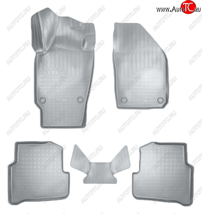3 399 р. Коврики салонные Noplast (3D)  Skoda Fabia  Mk3 (2014-2018) универсал дорестайлинг, хэтчбэк дорестайлинг (Серые)  с доставкой в г. Кемерово