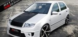 Пороги накладки Maxton Skoda Fabia Mk1 седан рестайлинг (2004-2008)