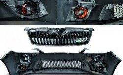 38 349 р. Передний бампер RS Style Skoda Fabia Mk2 хэтчбэк дорестайлинг (2007-2010) (Неокрашенный)  с доставкой в г. Кемерово. Увеличить фотографию 3
