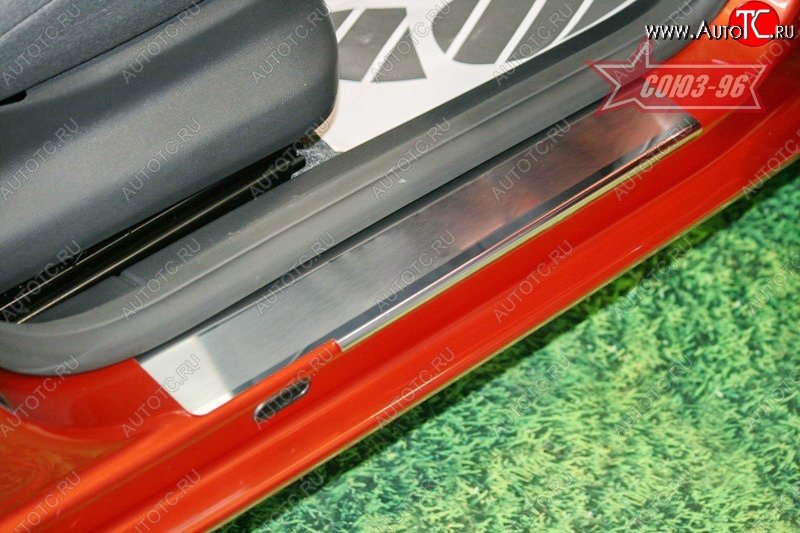 2 294 р. Накладки на внутренние пороги Souz-96 Skoda Fabia Mk2 универсал дорестайлинг (2007-2010)  с доставкой в г. Кемерово