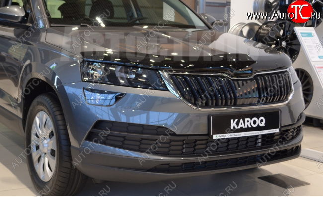 5 079 р. Дефлектор капота SIM Skoda Karoq NU7 дорестайлинг (2017-2021)  с доставкой в г. Кемерово