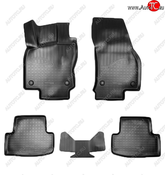 2 139 р. Коврики салонные Noplast (3D) Skoda Karoq NU7 рестайлинг (2020-2025) (Черные)  с доставкой в г. Кемерово