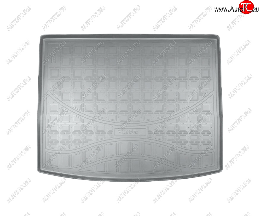 2 499 р. Коврик багажника Norplast Unidec (4х4 с органайзером)  Skoda Karoq  NU7 (2017-2021) дорестайлинг (Цвет: серый)  с доставкой в г. Кемерово