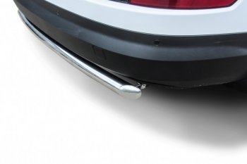 10 299 р. Защита заднего бампера Slitkoff (Ø 57 мм)  Skoda Kodiaq  NU7 (2017-2021) дорестайлинг (Нержавеющая сталь)  с доставкой в г. Кемерово. Увеличить фотографию 3