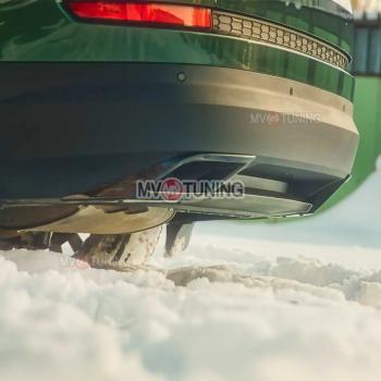 4 199 р. Имитация насадок глушителя MV-Tuning Skoda Kodiaq NU7 дорестайлинг (2017-2021) (Неокрашенные)  с доставкой в г. Кемерово. Увеличить фотографию 3
