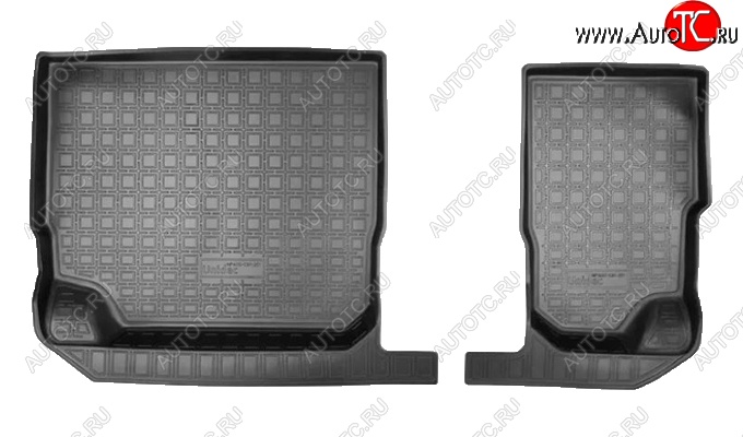 779 р. Коврики салонные Noplast (3D, 3 ряд)  Skoda Kodiaq  NU7 (2017-2021) дорестайлинг (Черные)  с доставкой в г. Кемерово