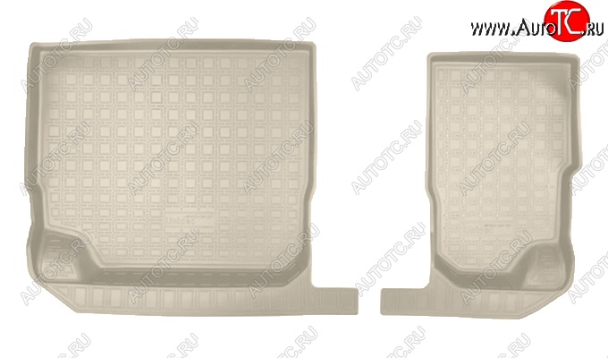 919 р. Коврики салонные Noplast (3D, 3 ряд)  Skoda Kodiaq  NU7 (2017-2021) дорестайлинг (Бежевые)  с доставкой в г. Кемерово