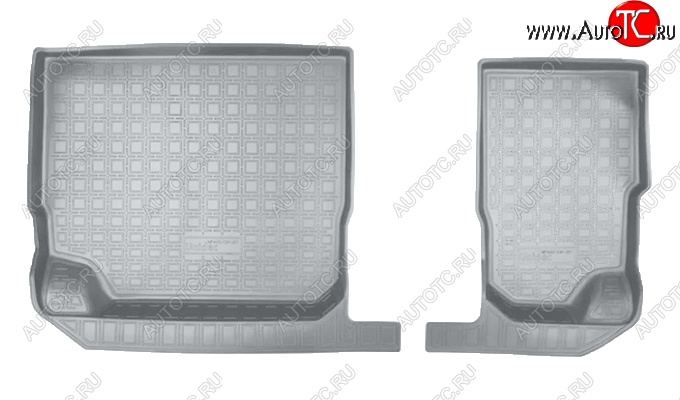 919 р. Коврики салонные Noplast (3D, 3 ряд)  Skoda Kodiaq  NU7 (2017-2021) дорестайлинг (Серые)  с доставкой в г. Кемерово