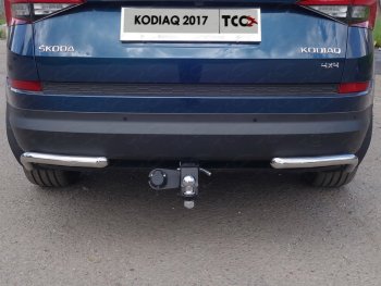 Фаркоп (тягово-сцепное устройство) TCC Skoda Kodiaq  NU7 (2017-2021) дорестайлинг (Оцинкованный, шар E )