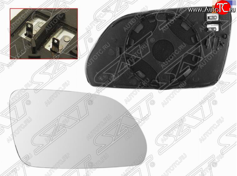 439 р. Правое полотно зеркала SAT (обогрев)  Skoda Octavia  A5 (2004-2008) дорестайлинг лифтбэк, дорестайлинг универсал  с доставкой в г. Кемерово