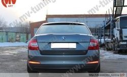 4 649 р. Козырёк на заднее стекло RS Skoda Octavia A7 дорестайлинг лифтбэк (2012-2017) (Неокрашенный)  с доставкой в г. Кемерово. Увеличить фотографию 3