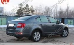 4 649 р. Козырёк на заднее стекло RS Skoda Octavia A7 дорестайлинг лифтбэк (2012-2017) (Неокрашенный)  с доставкой в г. Кемерово. Увеличить фотографию 4