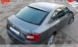 4 649 р. Козырёк на заднее стекло RS Skoda Octavia A7 дорестайлинг лифтбэк (2012-2017) (Неокрашенный)  с доставкой в г. Кемерово. Увеличить фотографию 2