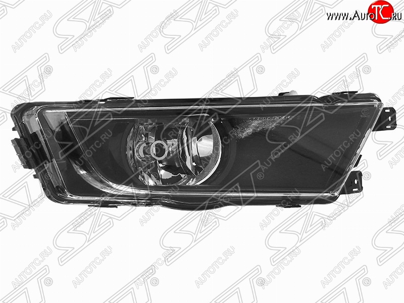 1 669 р. Правая противотуманная фара SAT (черная) Skoda Octavia A7 дорестайлинг лифтбэк (2012-2017)  с доставкой в г. Кемерово