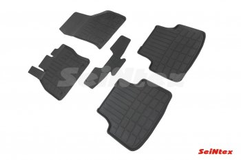 2 169 р. Износостойкие коврики в салон Seintex (средние бортики) Skoda Octavia A7 дорестайлинг лифтбэк (2012-2017)  с доставкой в г. Кемерово. Увеличить фотографию 2