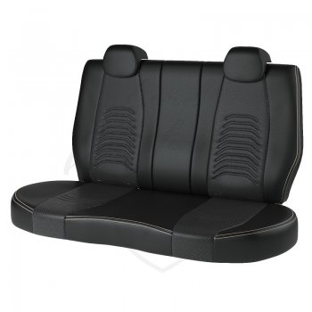 10 899 р. Чехлы для сидений (к-я Elegance, с подлокотником) Lord Autofashion Денвер (экокожа)  Skoda Octavia  A7 (2012-2017) дорестайлинг лифтбэк, дорестайлинг универсал (Чёрный, вставка чёрная)  с доставкой в г. Кемерово. Увеличить фотографию 2