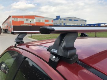 2 669 р. Комплект опор для поперечин Inter  Skoda Octavia  A7 (2012-2020) дорестайлинг лифтбэк, рестайлинг лифтбэк  с доставкой в г. Кемерово. Увеличить фотографию 2