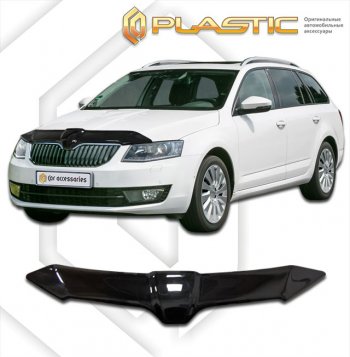 Дефлектор капота CA-Plastiс Skoda Octavia A7 дорестайлинг универсал (2012-2017)