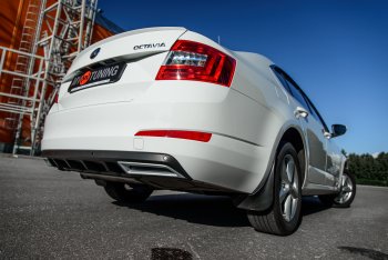2 879 р. Накладка бампера (диффузор) MV-Tuning  Skoda Octavia  A7 (2012-2020) дорестайлинг лифтбэк, рестайлинг лифтбэк (Поверхность шагрень)  с доставкой в г. Кемерово. Увеличить фотографию 4