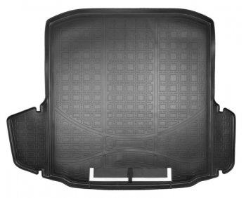 3 489 р. Коврик в багажник Norplast Skoda Octavia A7 дорестайлинг лифтбэк (2012-2017) (Черный с фартуком)  с доставкой в г. Кемерово. Увеличить фотографию 1