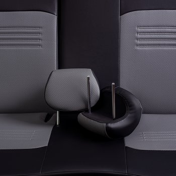 6 799 р. Чехлы для сидений (экокожа, РЗСиС, 2 П) Lord Autofashion Турин  Skoda Octavia ( Tour A4 1U5,  Tour A4 1U2) (1996-2010) универсал дорестайлинг, лифтбэк дорестайлинг, лифтбэк рестайлинг, универсал рестайлинг (Черный, вставка серая)  с доставкой в г. Кемерово. Увеличить фотографию 6
