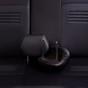 6 799 р. Чехлы для сидений (экокожа, РЗСиС, 2 П) Lord Autofashion Турин  Skoda Octavia ( Tour A4 1U5,  Tour A4 1U2) (1996-2010) универсал дорестайлинг, лифтбэк дорестайлинг, лифтбэк рестайлинг, универсал рестайлинг (Черный, вставка черная)  с доставкой в г. Кемерово. Увеличить фотографию 5
