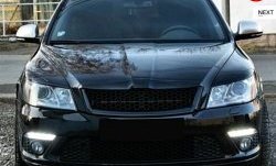 3 699 р. Решётка радиатора RS Style Skoda Octavia A5 рестайлинг универсал (2008-2013) (Алюминиевая черная сетка, Неокрашенная)  с доставкой в г. Кемерово. Увеличить фотографию 2
