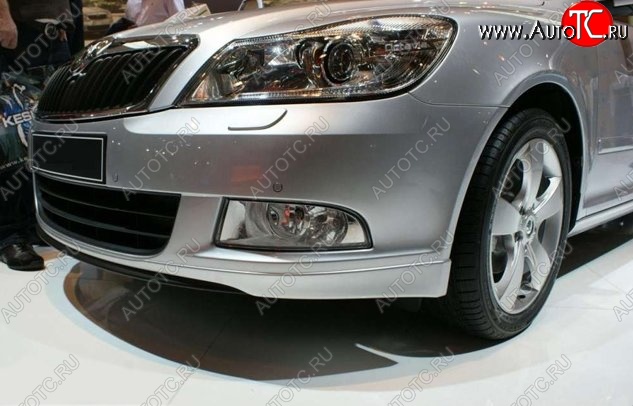 5 999 р. Накладка на передний бампер CT v2 Skoda Octavia A5 рестайлинг универсал (2008-2013) (Неокрашенная)  с доставкой в г. Кемерово