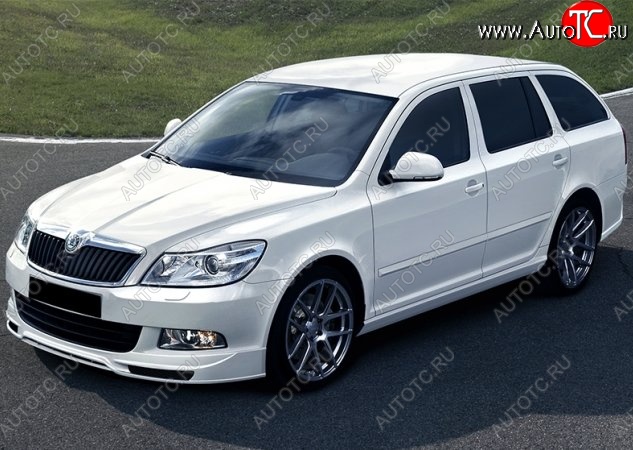 6 199 р. Накладка на передний бампер NEO Skoda Octavia A5 рестайлинг универсал (2008-2013) (Неокрашенная)  с доставкой в г. Кемерово