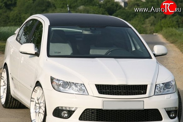869 р. Реснички на фары M-VRS Skoda Octavia A5 рестайлинг универсал (2008-2013) (Неокрашенные)  с доставкой в г. Кемерово