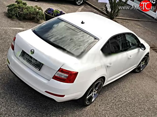 3 049 р. Козырёк на заднее стекло CT Skoda Octavia A7 рестайлинг универсал (2016-2020) (Неокрашенный)  с доставкой в г. Кемерово
