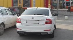 1 799 р. Имитация насадок глушителя на задний бампер Sport Skoda Octavia A7 дорестайлинг универсал (2012-2017) (Неокрашенная)  с доставкой в г. Кемерово. Увеличить фотографию 4