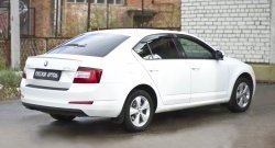 1 189 р. Защитная накладка на задний бампер RA Skoda Octavia A7 дорестайлинг лифтбэк (2012-2017)  с доставкой в г. Кемерово. Увеличить фотографию 2