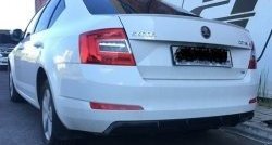 6 199 р. Накладка на задний бампер Rieger Style Skoda Octavia A7 дорестайлинг лифтбэк (2012-2017) (Неокрашенная)  с доставкой в г. Кемерово. Увеличить фотографию 6