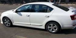 5 999 р. Пороги накладки CT Skoda Octavia A7 дорестайлинг универсал (2012-2017) (Неокрашенные)  с доставкой в г. Кемерово. Увеличить фотографию 4