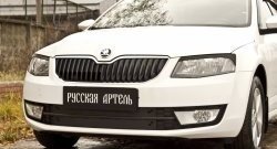 959 р. Реснички на фары RA  Skoda Octavia  A7 (2012-2017) дорестайлинг лифтбэк, дорестайлинг универсал (Неокрашенные)  с доставкой в г. Кемерово. Увеличить фотографию 3