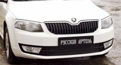 959 р. Реснички на фары RA  Skoda Octavia  A7 (2012-2017) дорестайлинг лифтбэк, дорестайлинг универсал (Неокрашенные)  с доставкой в г. Кемерово. Увеличить фотографию 5