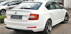 2 949 р. Лип спойлер CT Skoda Octavia A7 рестайлинг лифтбэк (2016-2020) (Неокрашенный)  с доставкой в г. Кемерово. Увеличить фотографию 2