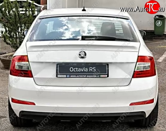 2 949 р. Лип спойлер CT Skoda Octavia A7 рестайлинг лифтбэк (2016-2020) (Неокрашенный)  с доставкой в г. Кемерово