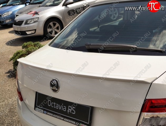 3 499 р. Лип спойлер CT Skoda Octavia A7 рестайлинг лифтбэк (2016-2020) (Неокрашенный)  с доставкой в г. Кемерово