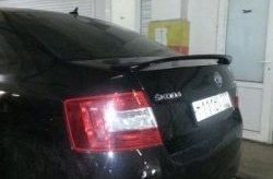 3 699 р. Лип спойлер RS Style Skoda Octavia A7 рестайлинг лифтбэк (2016-2020) (Неокрашенный)  с доставкой в г. Кемерово. Увеличить фотографию 3