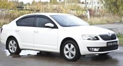 1 039 р. Зимняя заглушка решетки переднего бампера РА Skoda Octavia A7 дорестайлинг лифтбэк (2012-2017)  с доставкой в г. Кемерово. Увеличить фотографию 3