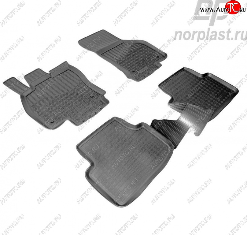 1 749 р. Коврики салонные литьевые Norplast  Skoda Octavia  A7 (2012-2020) дорестайлинг лифтбэк, дорестайлинг универсал, рестайлинг лифтбэк, рестайлинг универсал  с доставкой в г. Кемерово