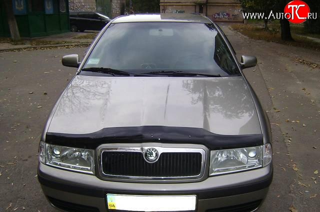 1 099 р. Дефлектор капота SIM Skoda Octavia Tour A4 1U2 лифтбэк дорестайлинг (1997-2000)  с доставкой в г. Кемерово