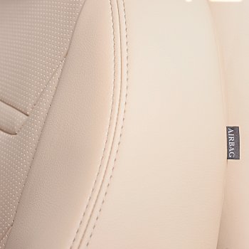 10 299 р. Чехлы для сидений (комплектация Ambition без подлокот-ка) Lord Autofashion Турин 2 (экокожа)  Skoda Octavia  A7 (2012-2020) дорестайлинг лифтбэк, дорестайлинг универсал, рестайлинг лифтбэк, рестайлинг универсал (Бежевый/Бежевый/Бежевый/Бежевый)  с доставкой в г. Кемерово. Увеличить фотографию 6